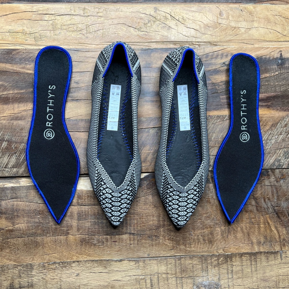 Rothy’s Points In Retired Black Python Print. Wom… - image 3